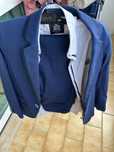 Fato completo SMK, blazer, calças, camisa 13-14anos