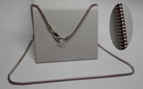 Srebrny łańcuszek linka żyłka żmijka 41 m.