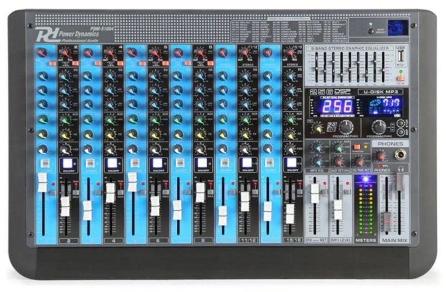 NOVO  _  Power Dynamics Professional - Mesa de Mistura 16 Canais