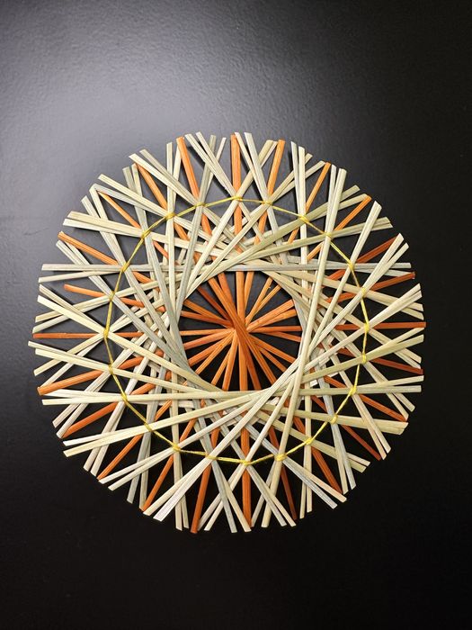 Солом'яні зірочки сніжинки з житньої соломи соломи