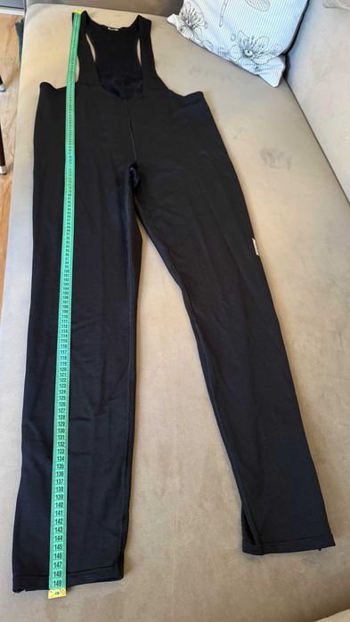 Męskie legginsy rowerowe, ocieplane, z szelkami Torpedo, r. L/XL.