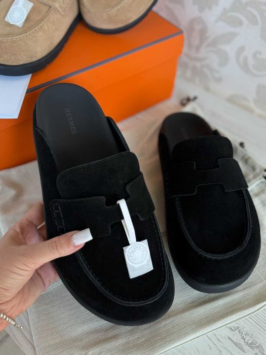 Мюли Hermes | шлепанцы hermes | клоги єрмес гермес