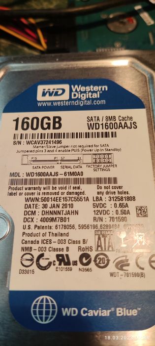 Dysk SATA 160GB WD