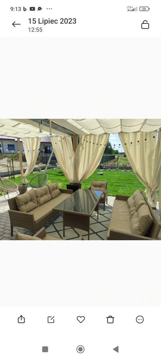 Pergola Omega Dach Wiata Altana 400x285x258 cm
