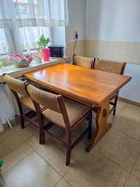 Komplet drewniany stół i 4 krzesła