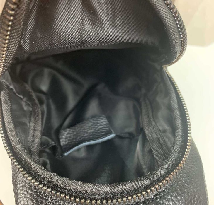 Мужская кожаная бананка сумка барсетка на грудь крокодил рептилия 2в1