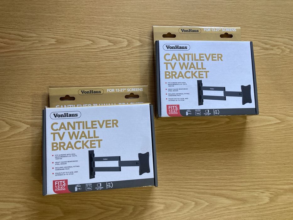 2x VonHaus suportes parede para monitores 13 a 27 polegadas