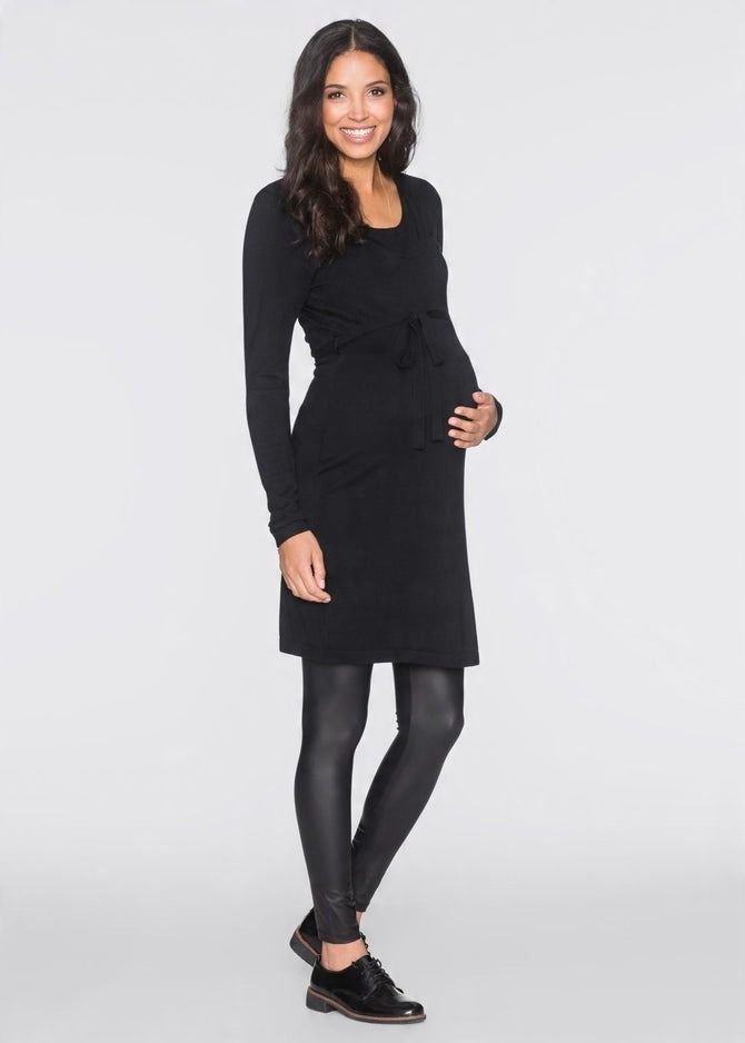 B.P.C legginsy ciążowe czarne woskowane r.36/38
