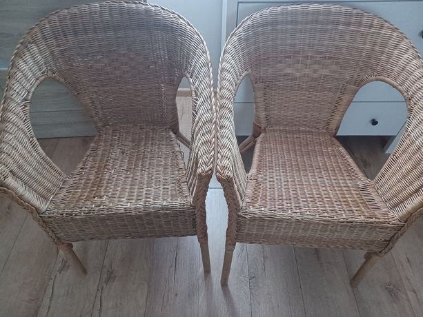Fotele wiklinowe 2 sztuki ikea