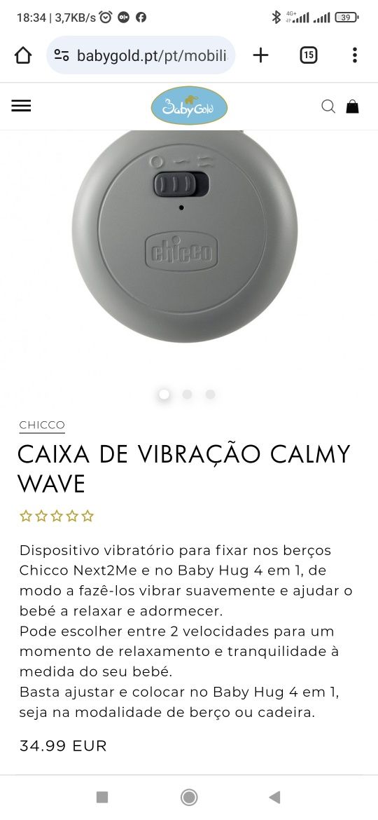 Caixa de vibração calmy wave