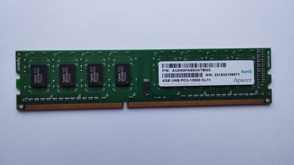 Оперативна пам'ять Apacer DDR3-1600

4096MB PC3-12800