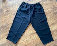 Czarne eleganckie spodnie na gumce 4XL 48