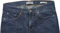 Granatowy męski jeans, spodnie W34 L30.