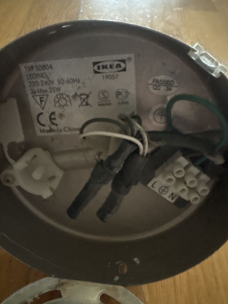 Lampa Ikea chrom sufitowa