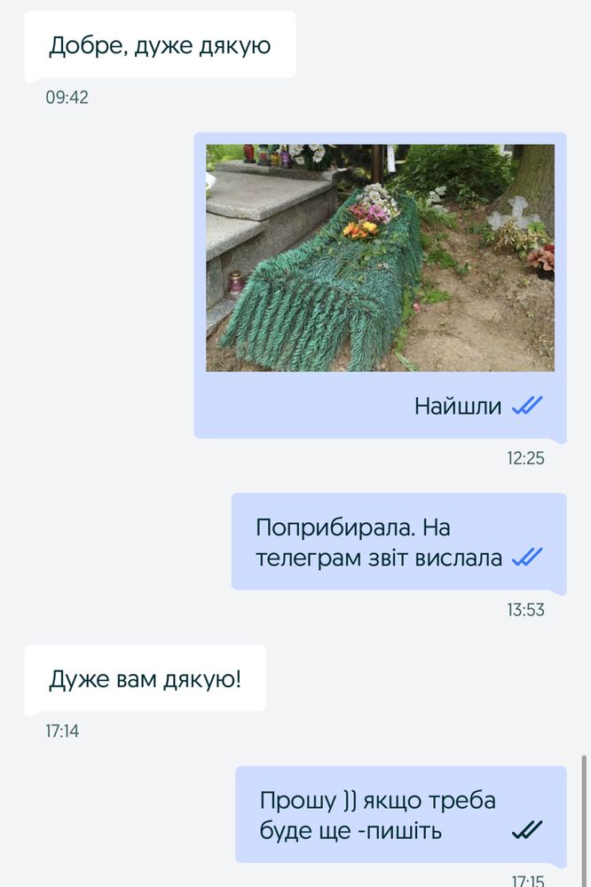 Прибирання могил, cleaning of gravestones