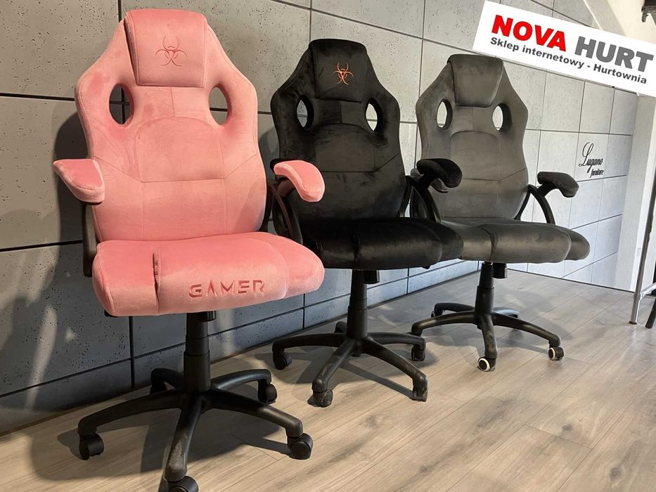 Fotel biurowy gamingowy obrotowy krzesło do biurka dla gracza Lugano