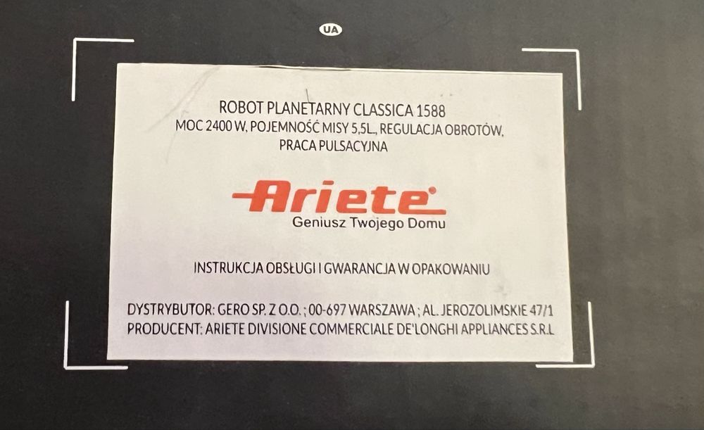 Robot Ariete Classic 1588 perłowy