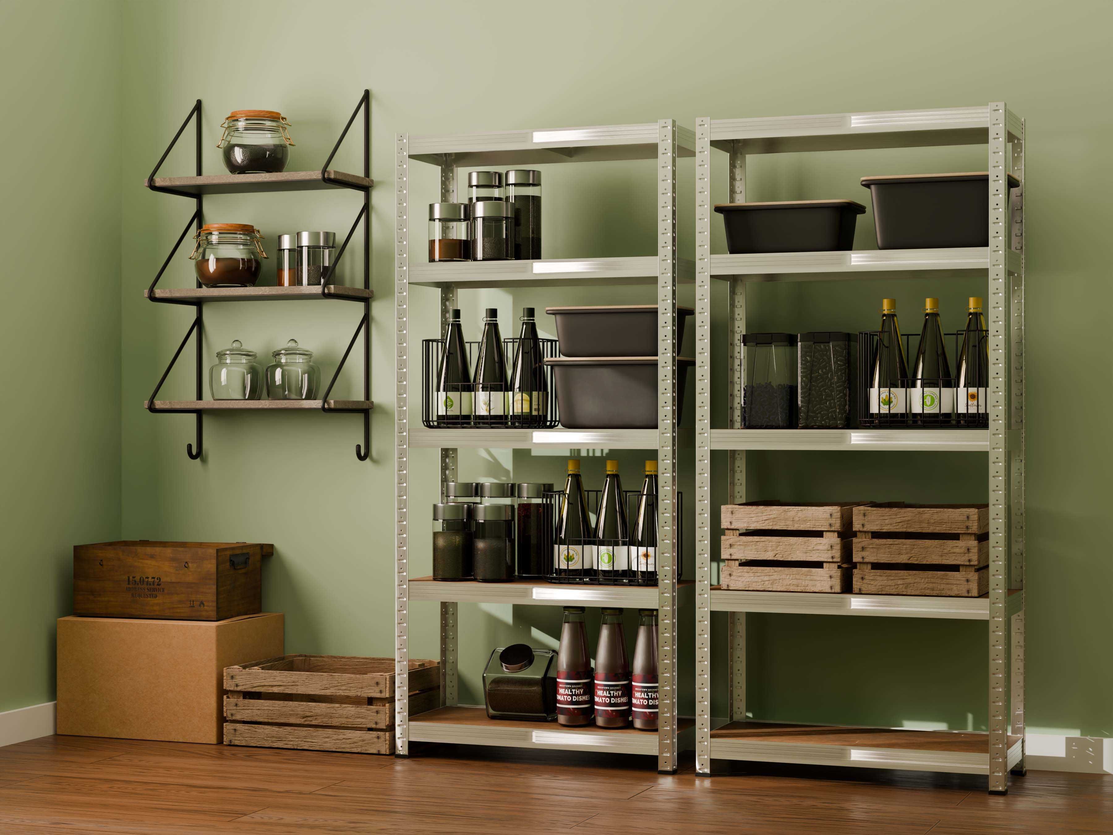 Regał Magazynowy G7030 Metalowy Garaż MDF 5 Półek