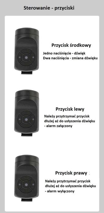 Elektroniczny klakson rowerowy z funkcją alarmu antykradzieżowego