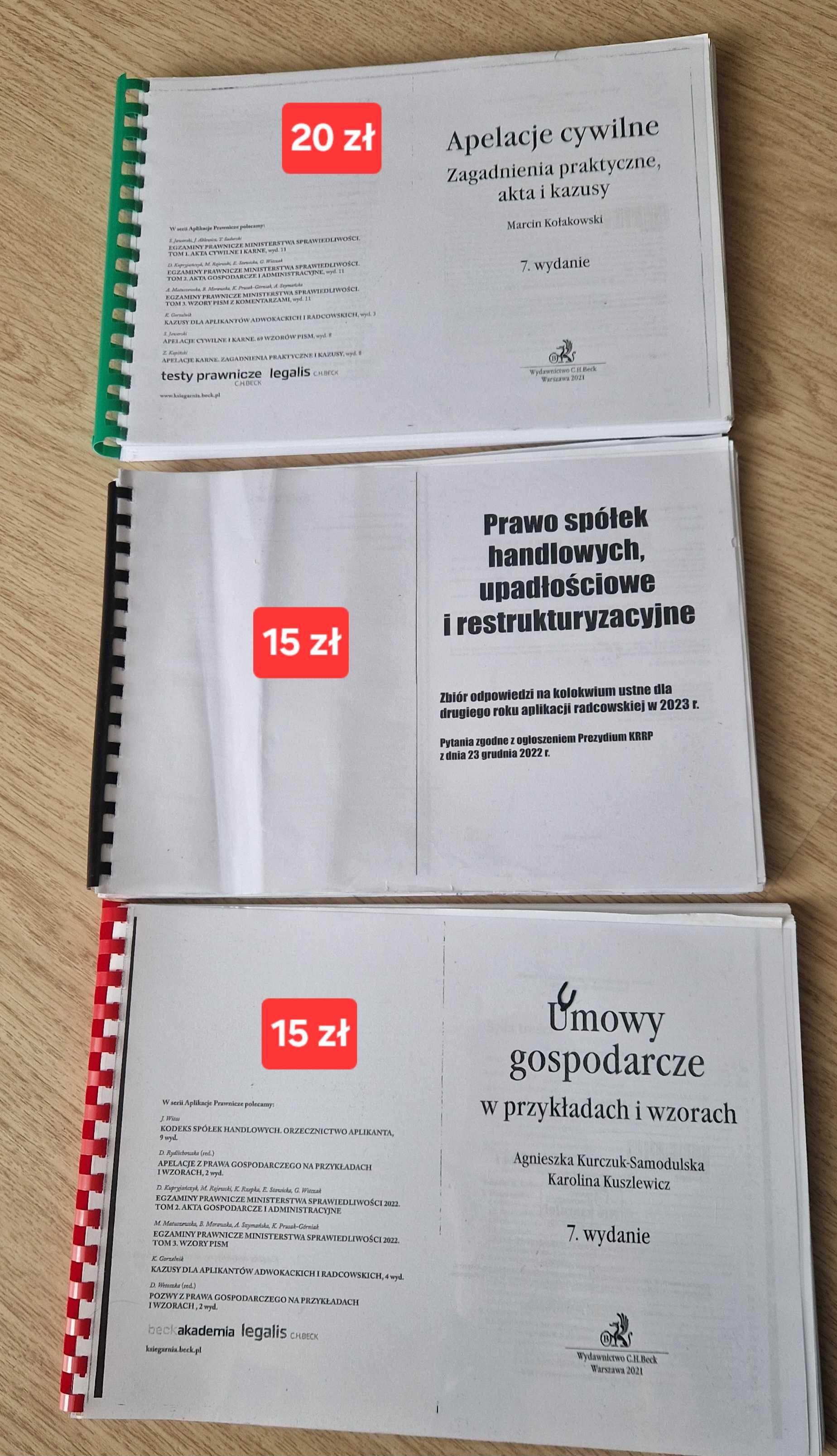 Książki na egzmin radcowski/adwokacki