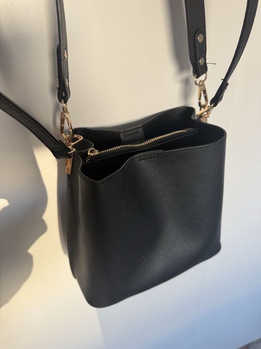 Torebka tote crossbody lub na ramię czarna sinsay