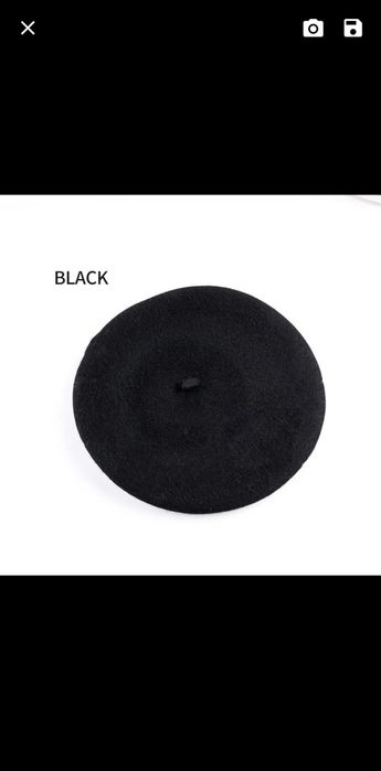 Берет жіночий червоний та чорний