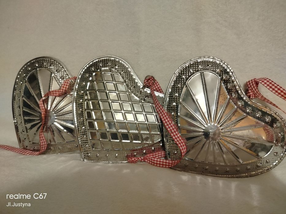 Metalowe serca zawieszki