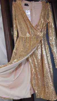 Платье золото пайетки для фотосессии 44 размер