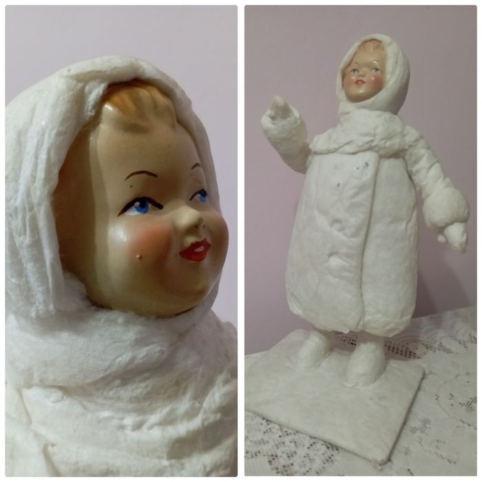 Снегурочка опилки ф-ка Победа Киев 1962г ёлочная игрушка СССР