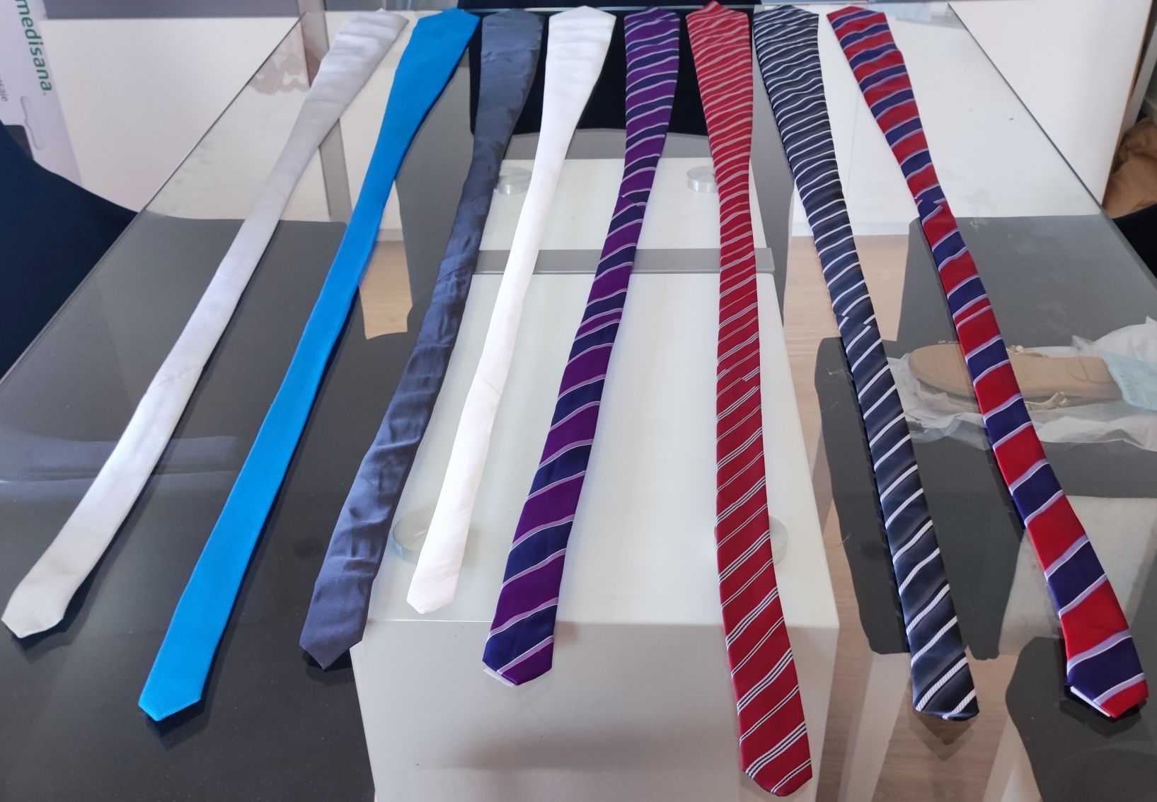 Conjunto de gravatas seda e poliéster 100%