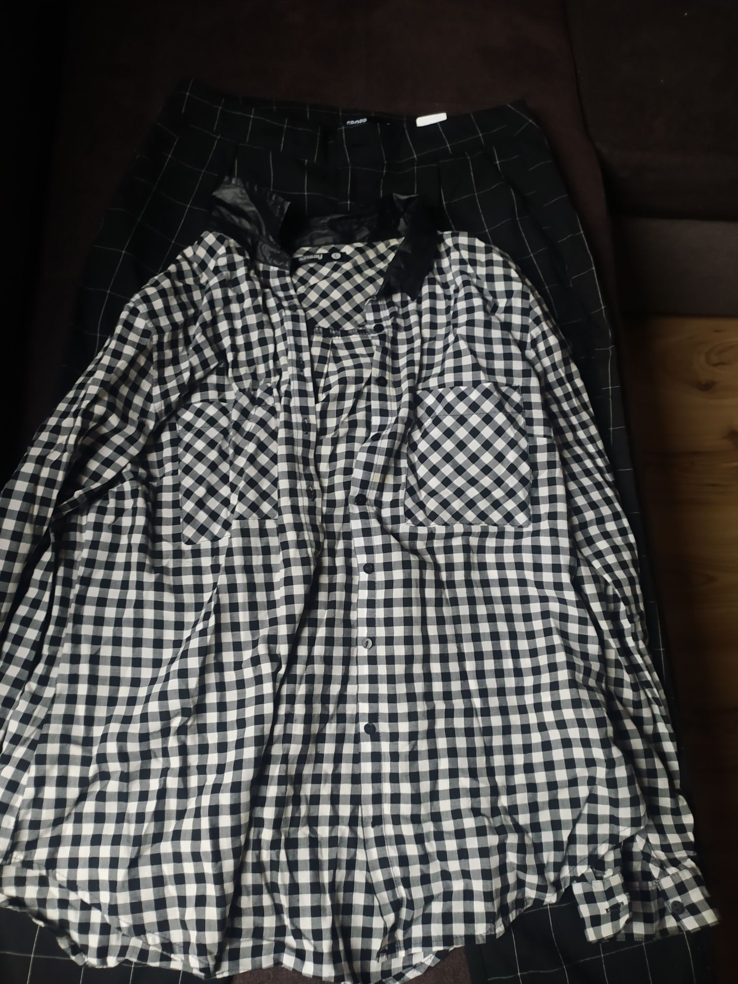 Spodnie  klasyczne eleganckie cropp roz 40 + koszula sinsay L