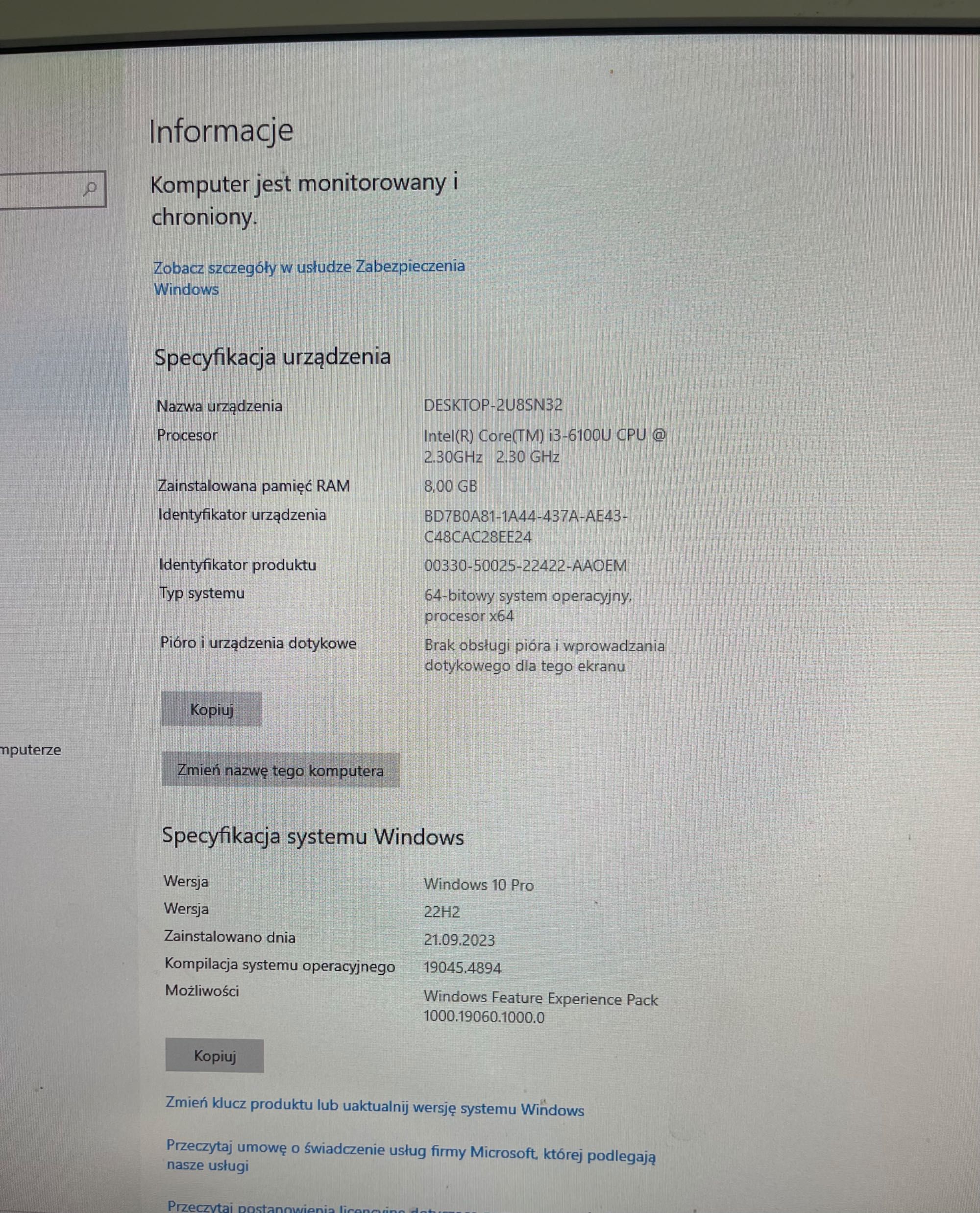 Komputer All in One DELL 23" i3-6100