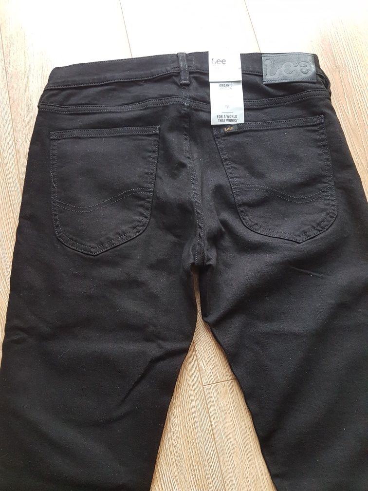 W31 L36 M Lee Luke slim Tapered spodnie jeansy męskie dżinsy czarne
