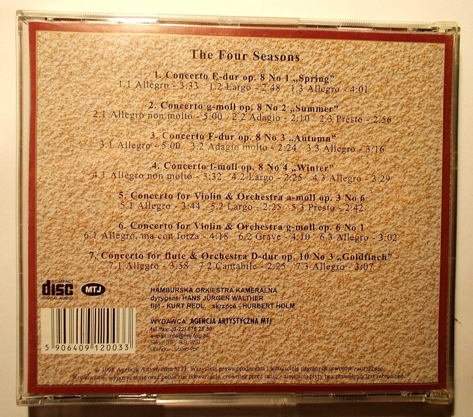 Płyta CD - Antonio Vivaldi - Concerto "Goldfinch" - (1998r.)