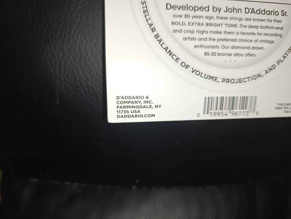 Струни для гітари daddario ej13 струни для акустичної гітари 11-52