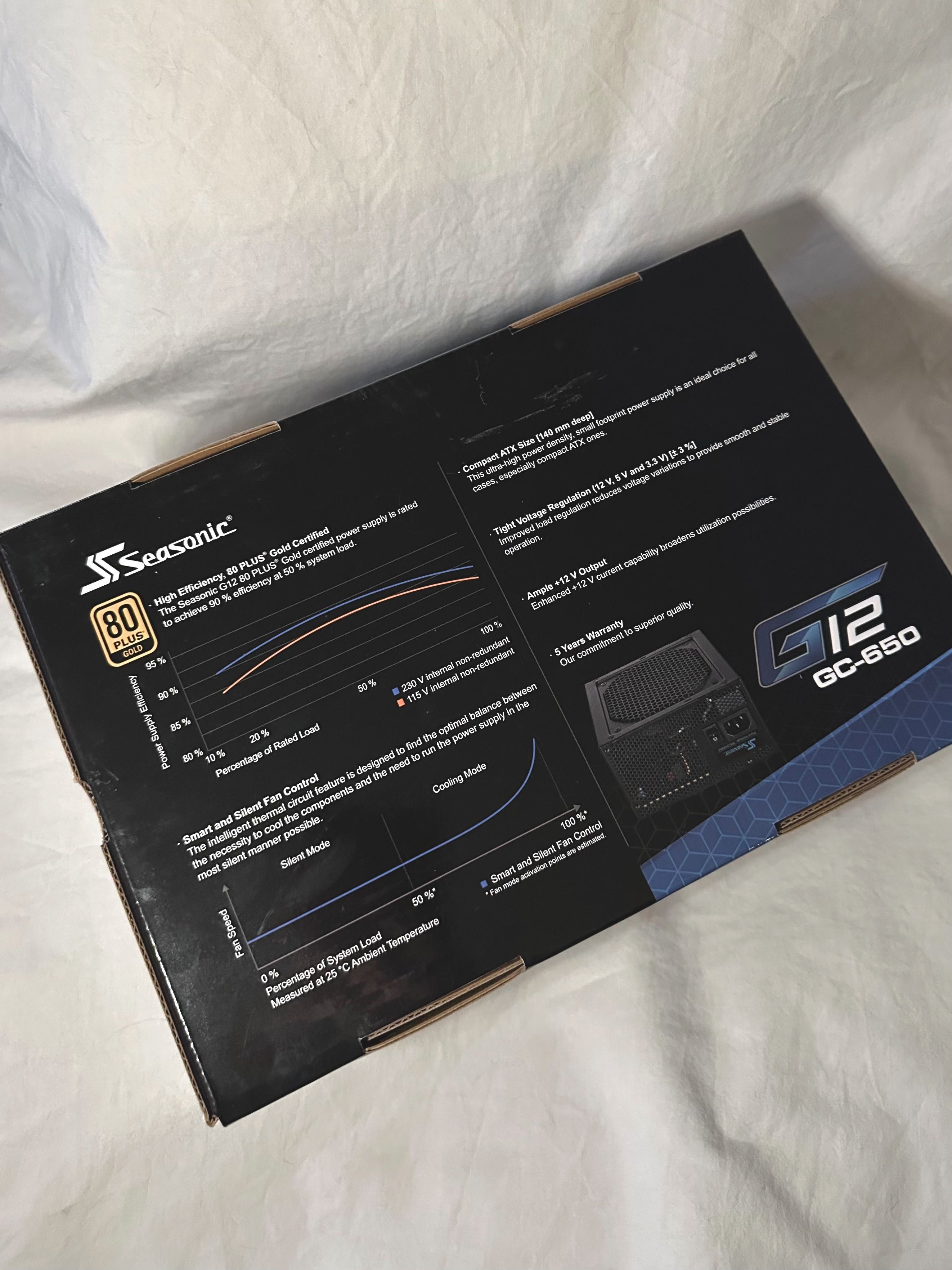 Fonte Alimentação Seasonic G12 GC 650W 80 Plus Gold