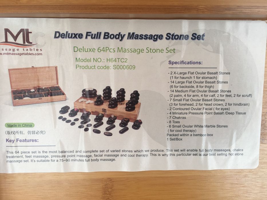 Kit Massagem Pedras Quentes com 64 Pedras