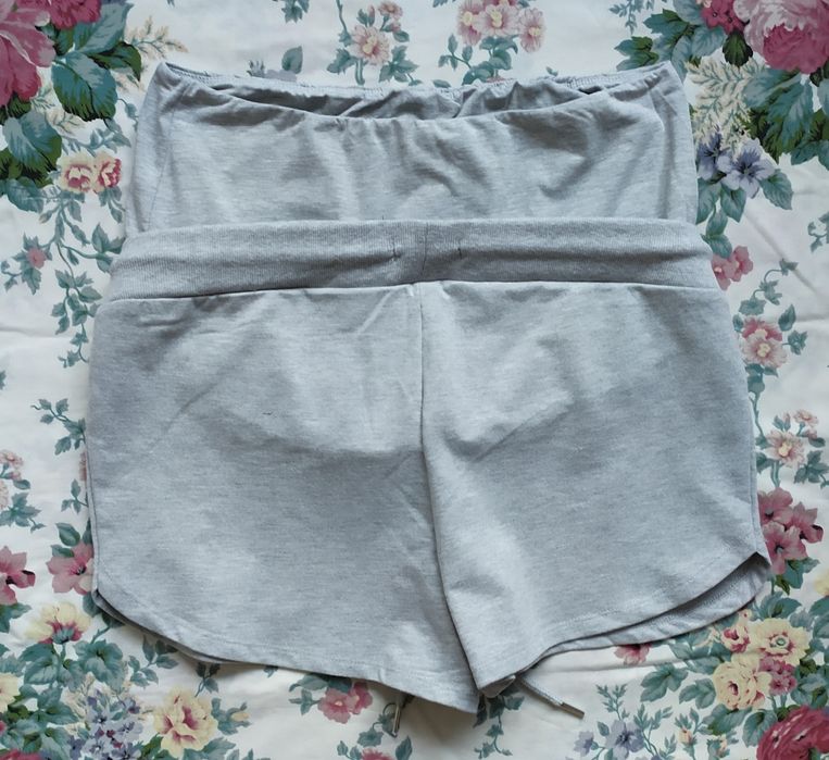 Spodenki ciążowe M NOWE szare krótkie szorty spodnie 38 maternity
