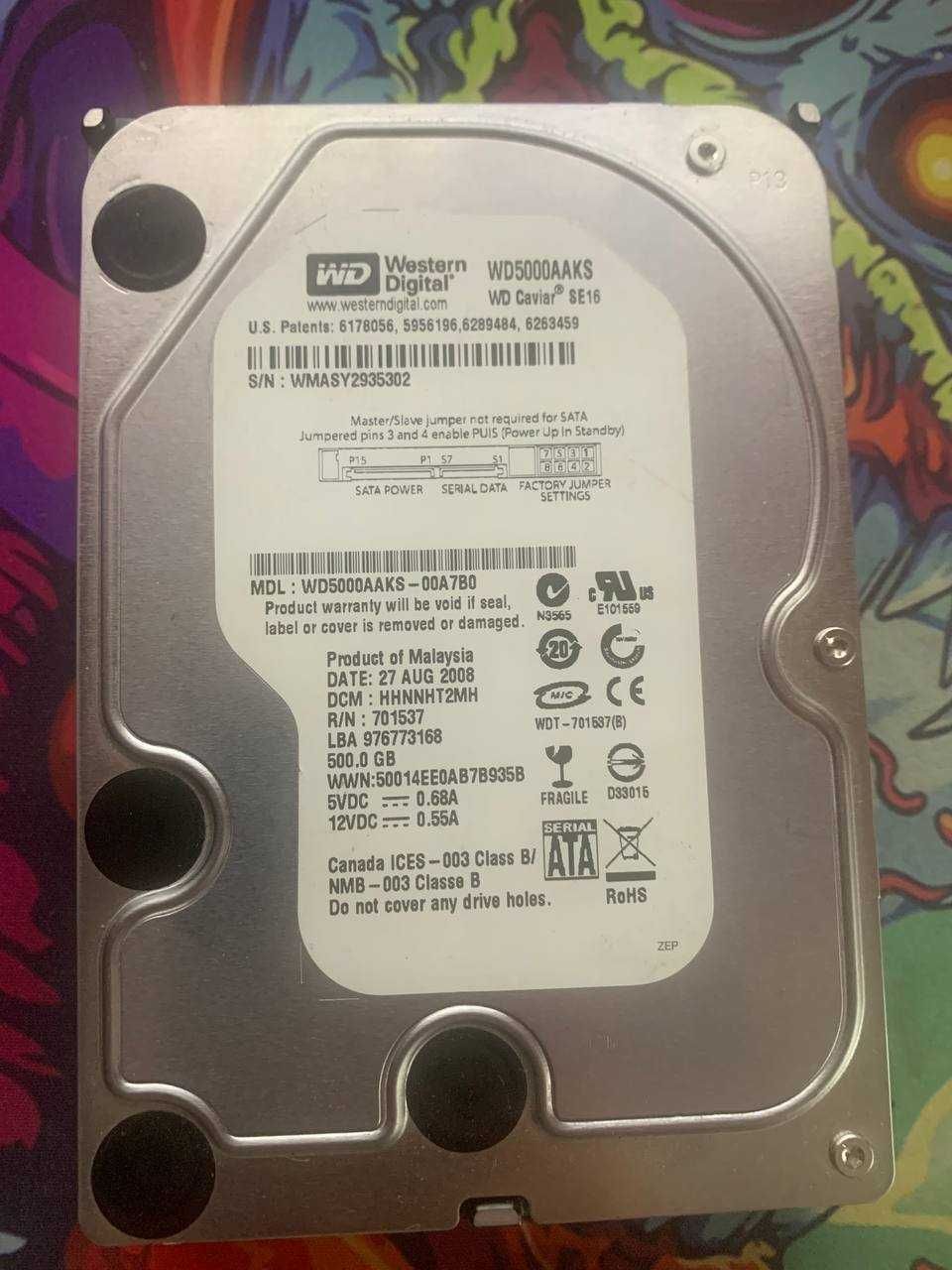 HDD 500gb ЖД диск 2шт