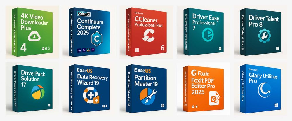 Fornecedor de software: Adobe, Autodesk, Corel, DaVinci, Ableton...