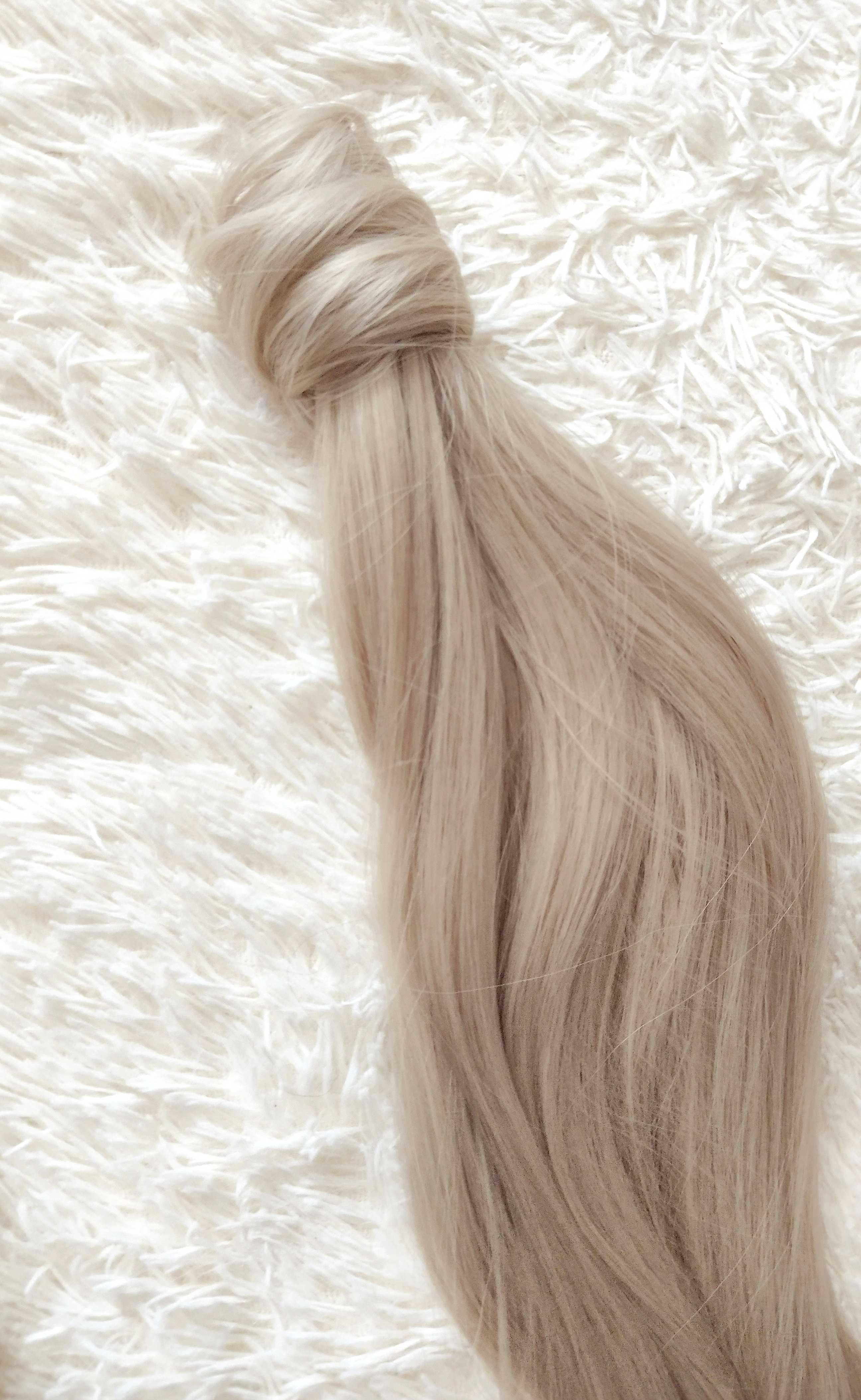 Kucyk długi doczepiany jasny blond, 70cm, jak naturalny, ponytail hair