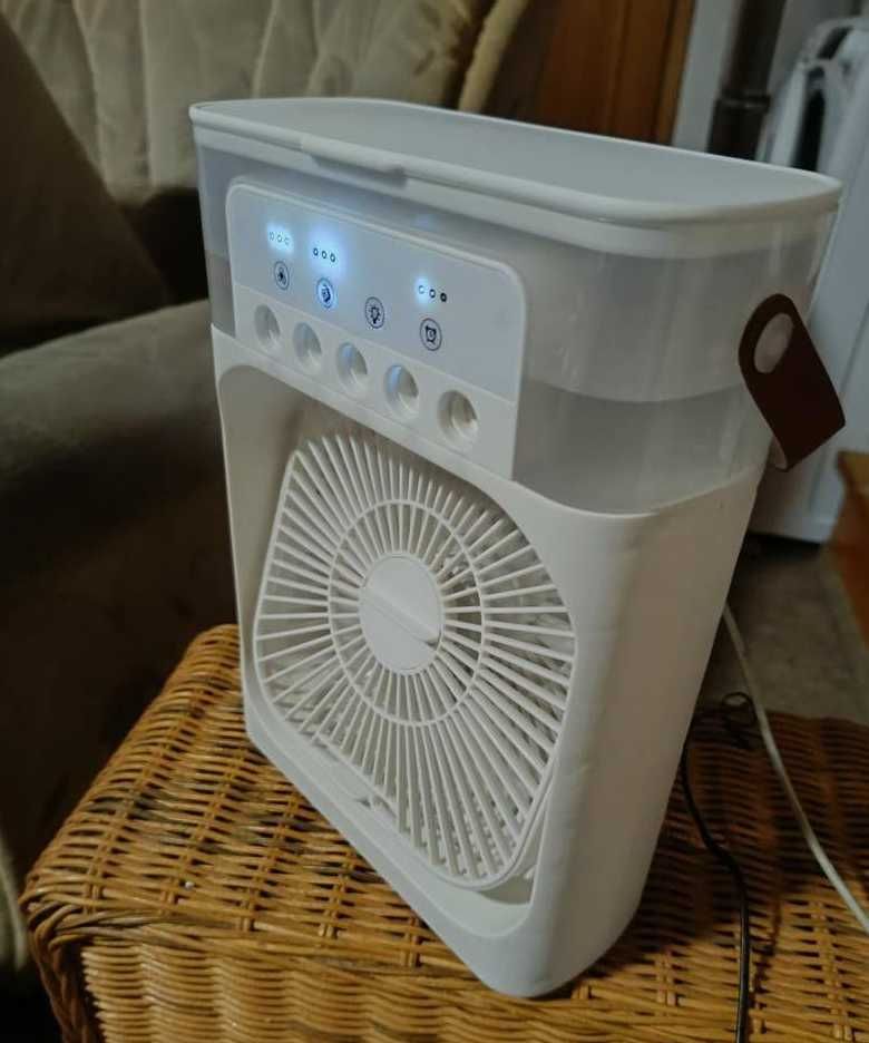 Кондиціонер вентилятор нічник охолоджувач повітря для дому зволожувач