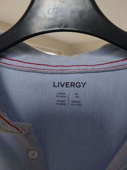 Koszula męska Livergy XXL łatki na łokciach niebieska