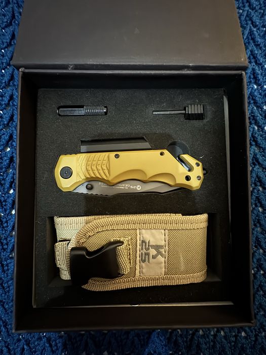 Canivete K25 Tático de Mato com Lanterna + Caixa – Bom Estado