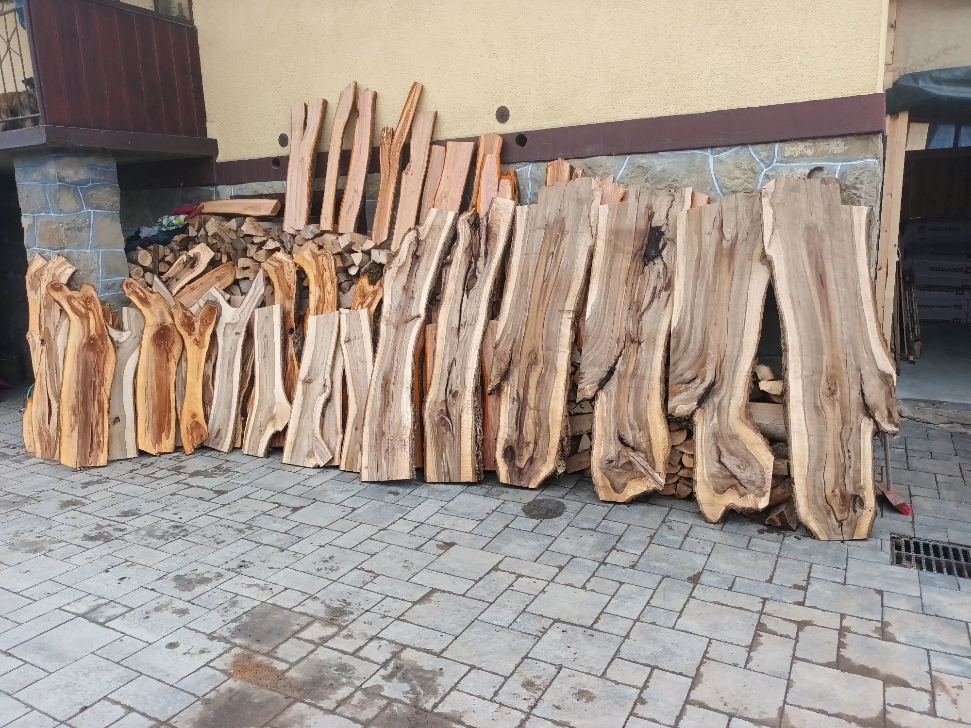 Drewno śliwa orzech jablon deski foszty foszt śliwy owocowe grusza