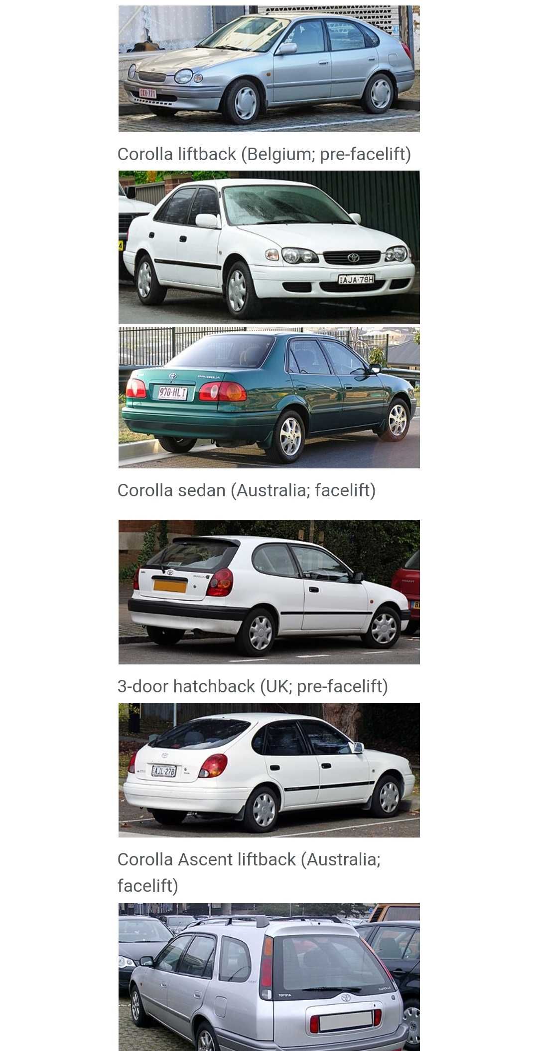Espelho retrovisor Toyota Corolla AE110