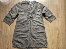 tunika/krótka sukienka/długa bluzka r.L w odcieniu brązu
