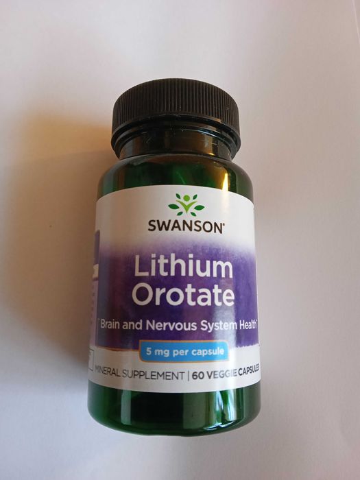 Swanson Lit, Orotan litu, 5 mg, Lithium Orotate