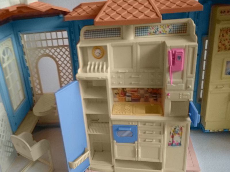 Domek Barbie kompletne umeblowanie! dźwięki 1998 MATTEL