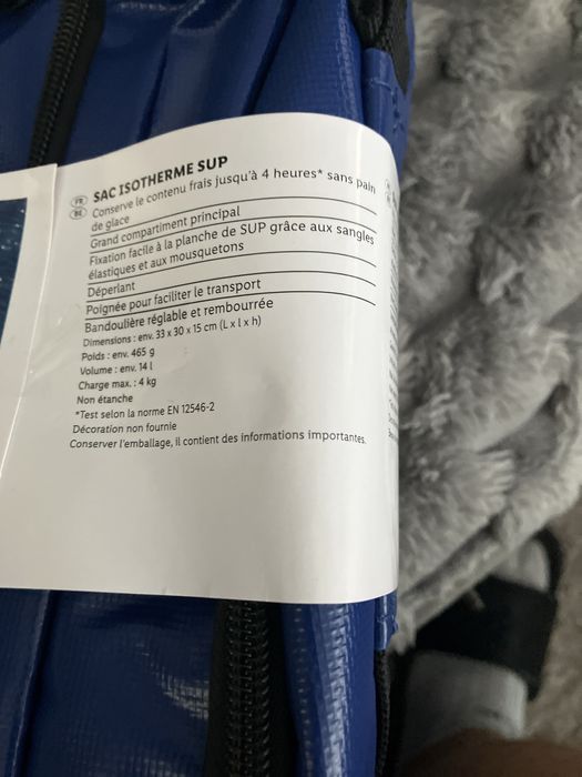 Torba izotermiczna Mistral 14 L granatowa na SUP / plażę / do pracy